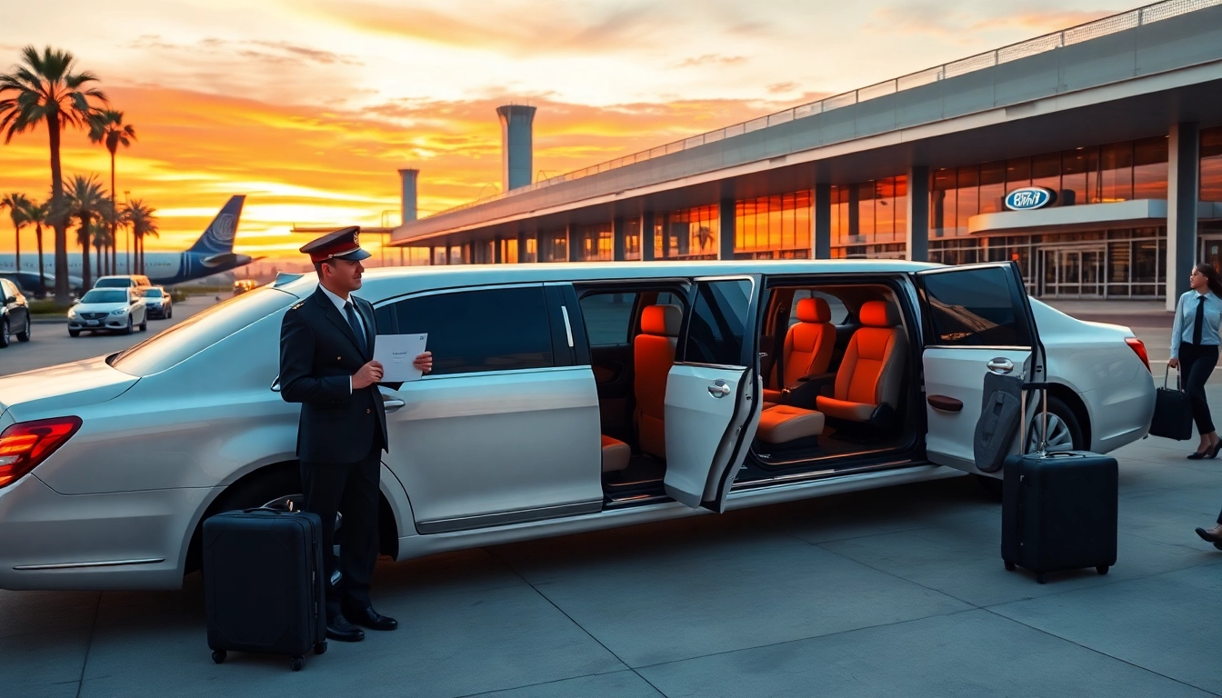 Experience seamless LA Limo services with a professional chauffeur welcoming guests at LAX.