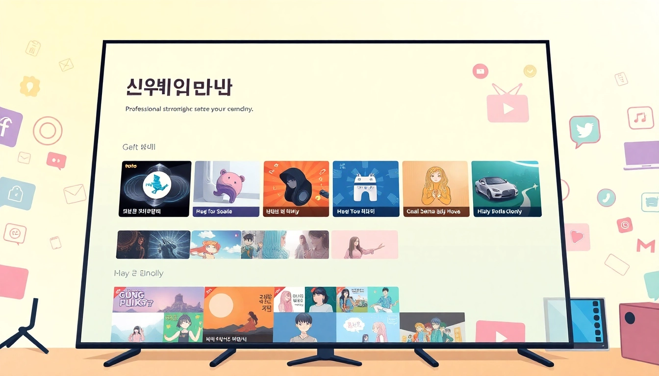 위키티비의 다양한 콘텐츠를 보여주는 인터페이스