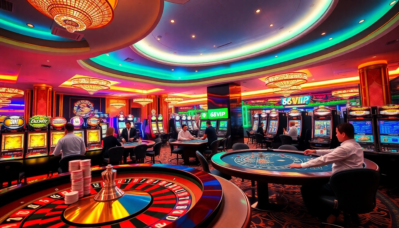 Experience luxury gaming at 68VIP with a vibrant casino atmosphere and exciting table games.