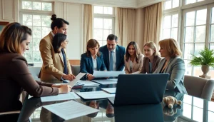 Engaging estate planning San Antonio consultation in a stylish office environment.