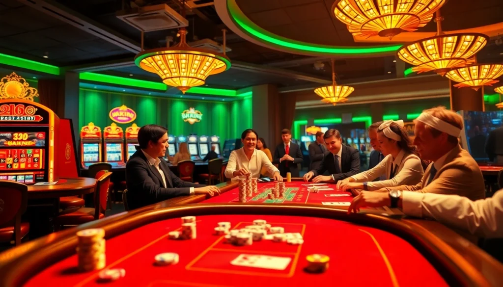 Experience thrilling gameplay at 79king com with vibrant casino tables and excited players.