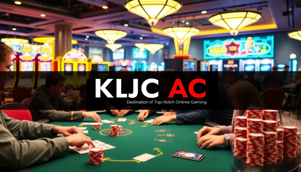 Exciting casino gaming scene at KJC AC featuring slots, poker, and roulette.