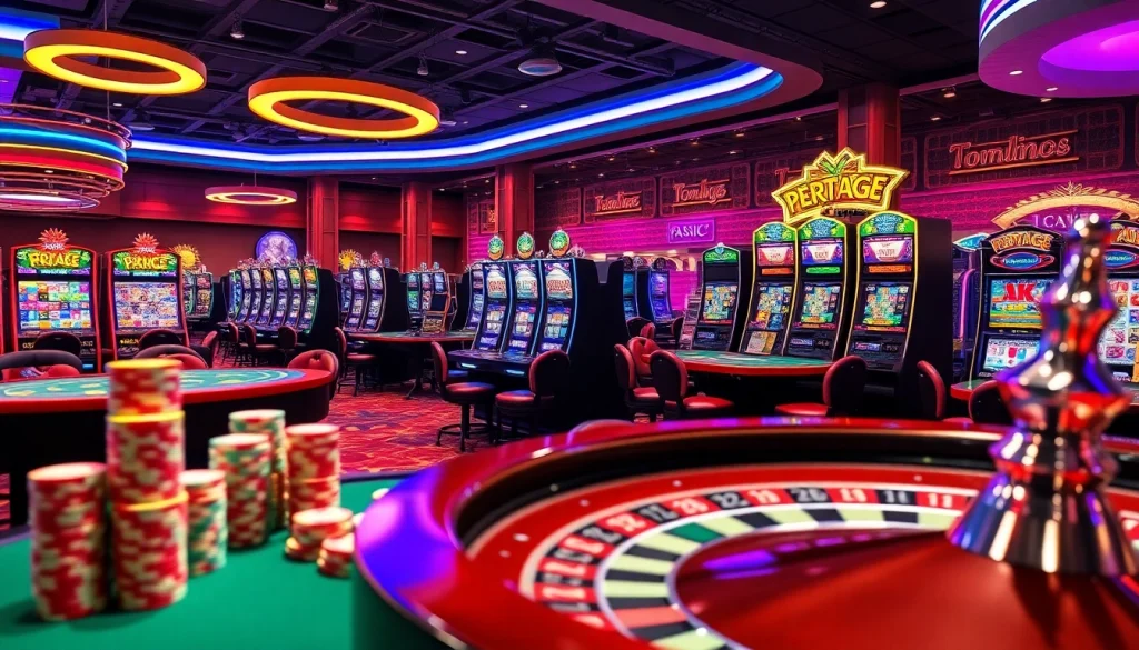 KJC AC Casino settings showcasing vibrant tables and exciting games.