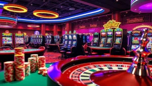 KJC AC Casino settings showcasing vibrant tables and exciting games.