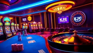 Exciting gambling scene at KJC AC casino with vibrant tables.