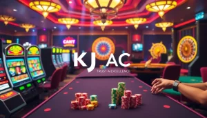 The vibrant scene at KJC AC casino featuring gaming tables and dynamic players.
