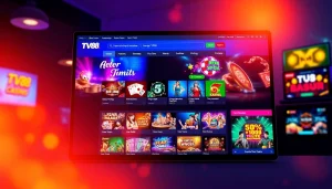 TV88 online gaming platform interface showcasing diverse casino games and user-friendly design