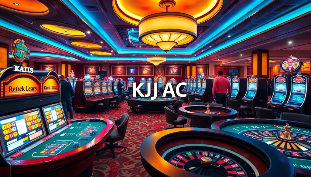 Exciting casino environment at KJC AC with vibrant games.