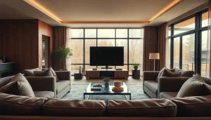 Enhance your viewing experience with the modern design of TV88 in a stylish living space.