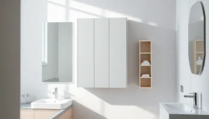Optimieren Sie den Raum mit dem sonni Spiegelschrank, der modernes Design und intelligente Beleuchtung bietet.