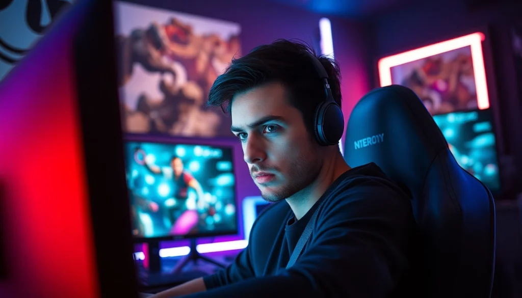 Experience the thrill of gaming with 79king in a vibrant, modern gaming setup atmosphere.