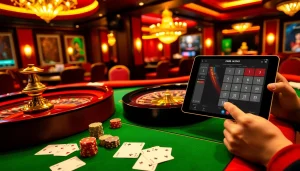 Visualize players engaging in thrilling gambling activities on XN88 with luxurious casino elements and online gaming interfaces.