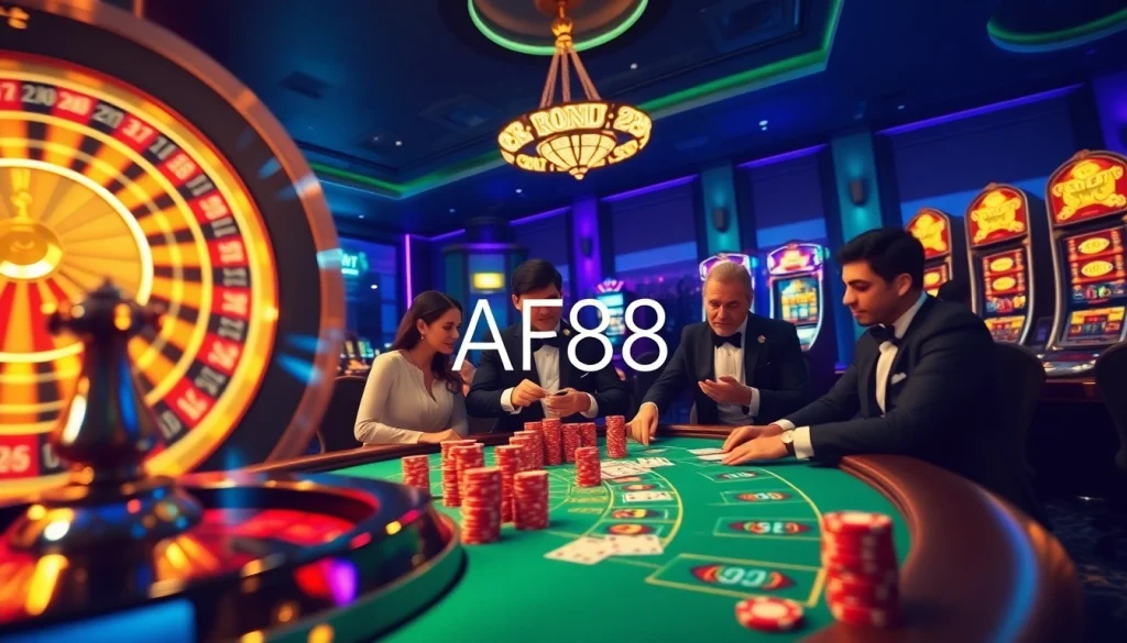 Experience the thrill of winning at AF88 casino games with vibrant tables and exciting slots.