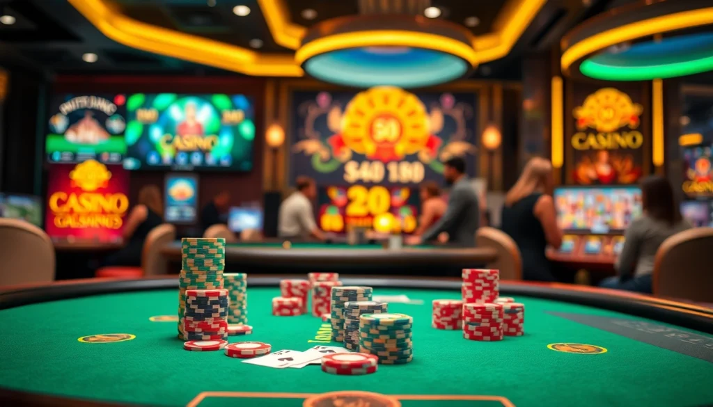 Experience the excitement of the best online casino Canada with vibrant gaming tables and engaging atmosphere.