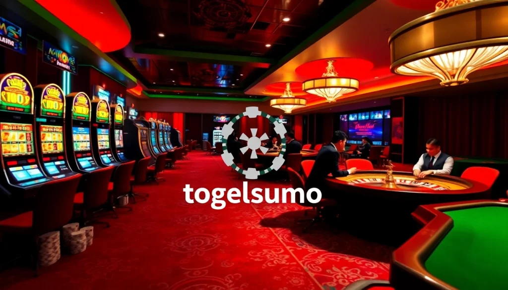 Pemain Togelsumo yang terlibat dalam permainan slot yang mendebarkan dan roulette di kasino mewah.