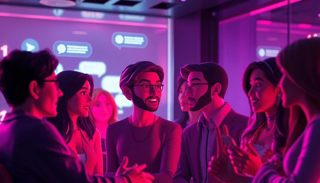 Engaging AI avatars in intimate conversations showcasing sex chat ai technology.