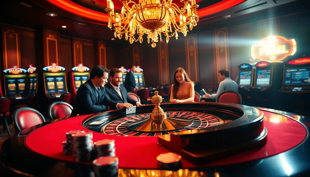 Experience luxury and excitement at Iwinclub's roulette table with vibrant poker chips and cards.