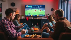 Engaged users betting with online sportsbooks Alabama in a lively home setting