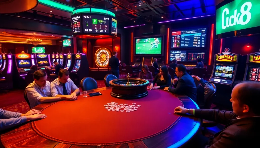 Experience the excitement of luck8 with engaging casino gameplay and vibrant scenes of winning.