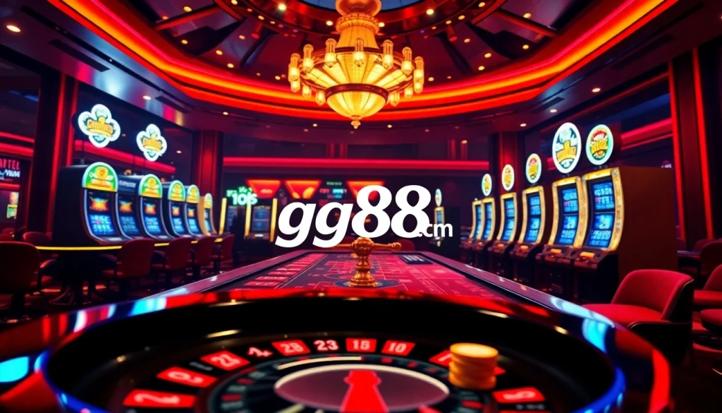 Experience thrilling gaming at gg88 com with vibrant casino tables and exciting slots.