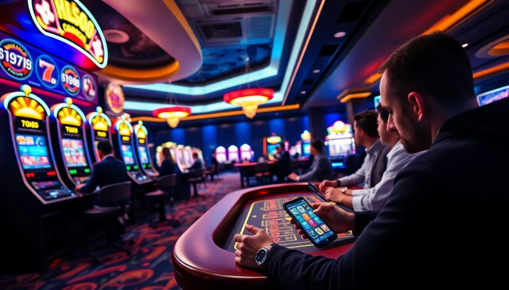 HH666 online casino gaming experience with vibrant lighting and engaging players.