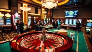 Experience thrilling gameplay action at 7upbet with vibrant casino visuals and engaged players.