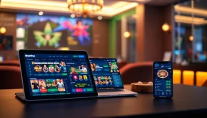 Interactive and vibrant online betting interface of 55DD, showcasing various games and devices.