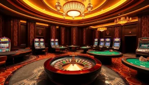 Experience the thrill of rr88 kjc in a luxurious casino setting with exciting gaming tables.