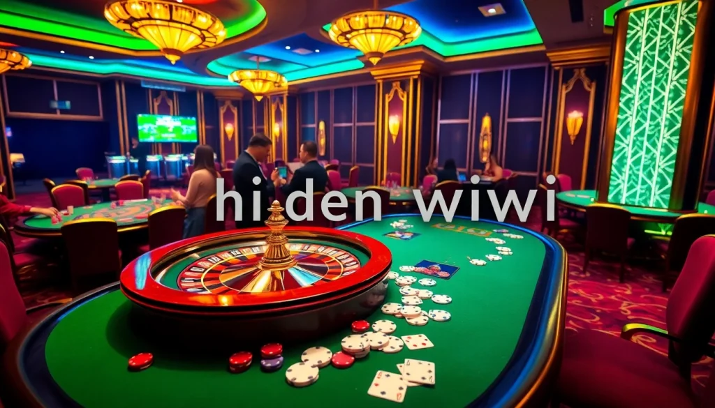 Engaged gamblers at a poker table influenced by the hidden wiki concept, showcasing the blend of strategy and excitement.