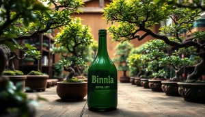 BOTTLE 169 showcasing intricate bonsai trees in a serene workshop setting