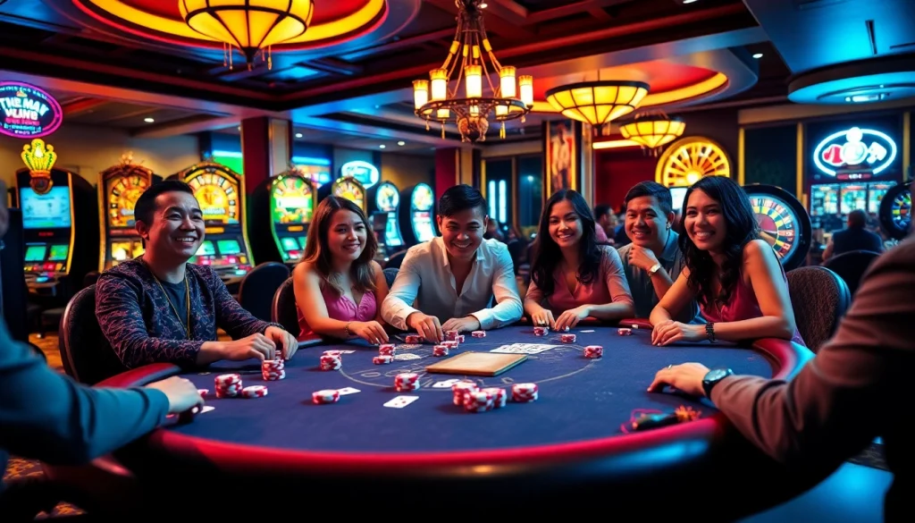 Engage with the exciting game vmax experience at a vibrant casino table with poker chips and cards.