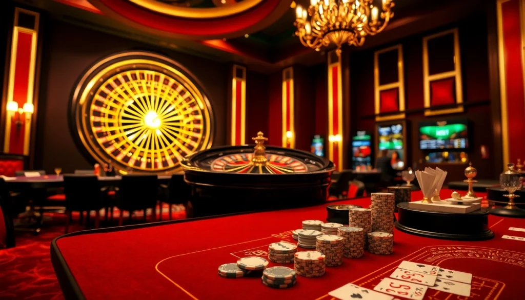 Experience thrilling gameplay at https://f8bet.ventures/ with luxurious casino decor and excited gamblers.