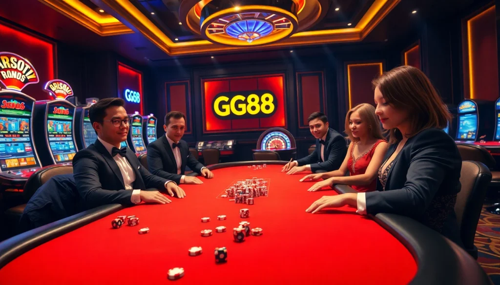 Engage in the thrilling experience of gg88 with exciting poker and vibrant casino visuals.