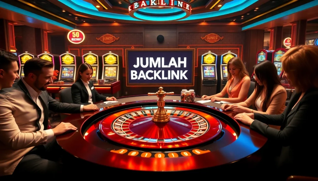 Engage in thrilling gambling as JUMLAH BACKLINK influences your winning strategies at a vibrant casino.