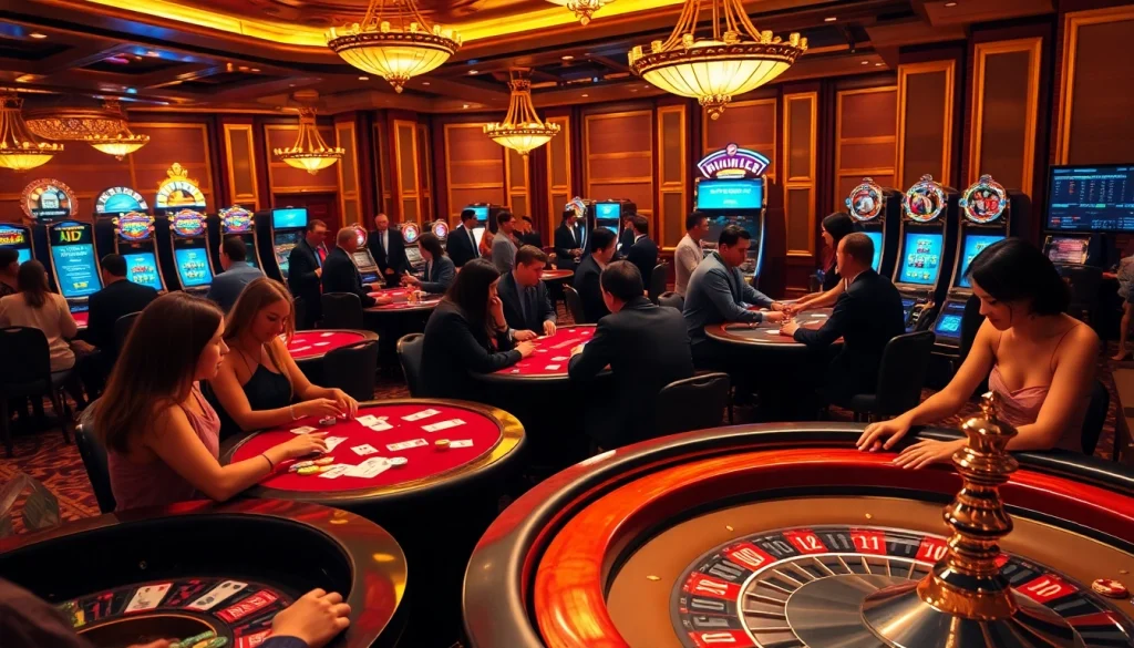 Experience the excitement of gambling at https://hm88.blue/ with luxurious casino tables and vibrant gameplay.