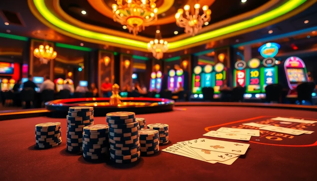 Experience the excitement of live poker at https://mmoo.de.com with vibrant casino visuals showcasing professional play.