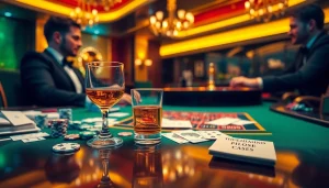 Thrombosed hemorrhoid treatment seamlessly integrated into a vibrant casino scene featuring poker elements