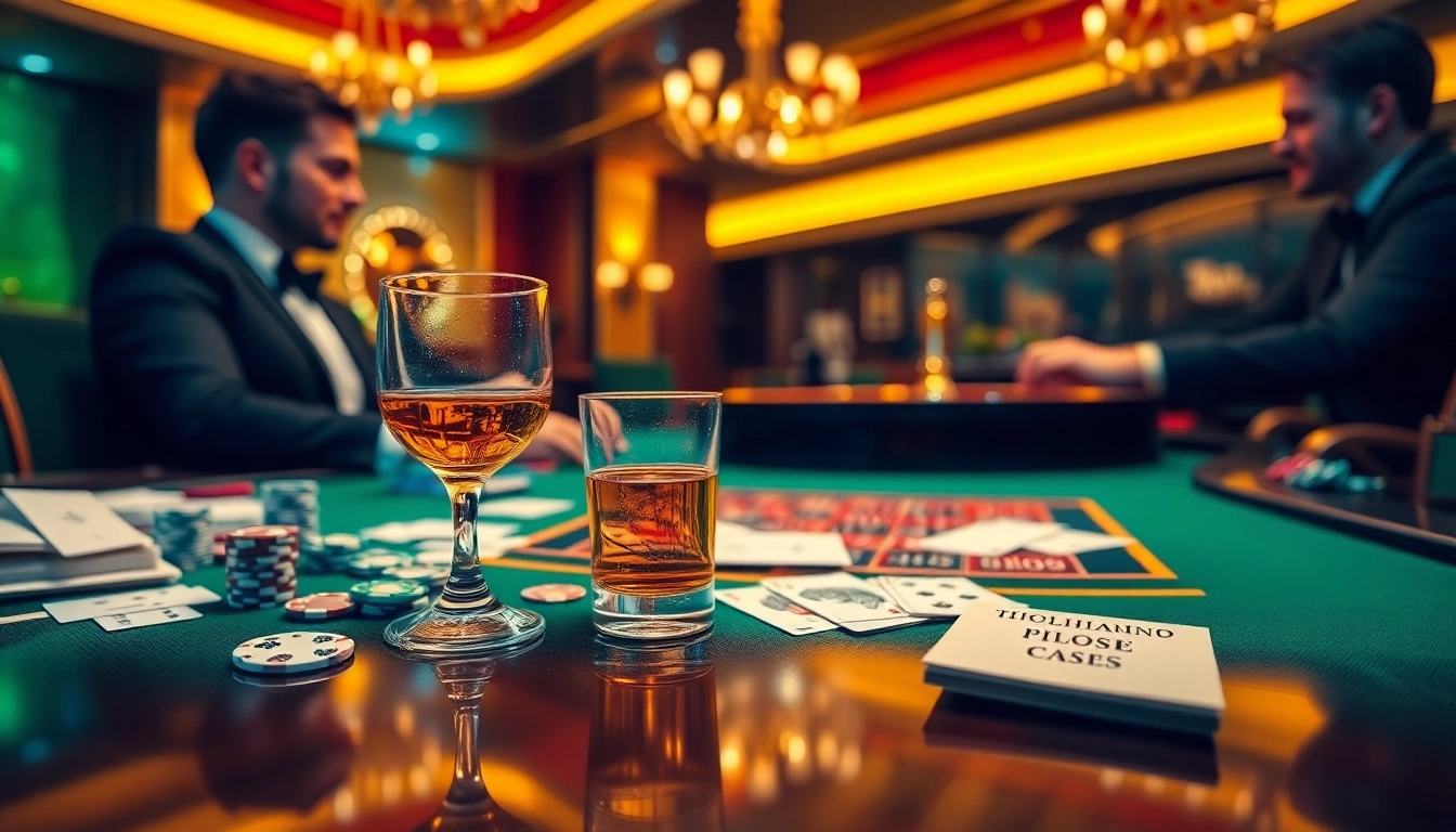 Thrombosed hemorrhoid treatment seamlessly integrated into a vibrant casino scene featuring poker elements