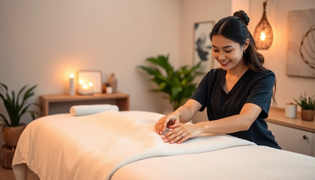 출장마사지 provided in a cozy home by a skilled therapist using soothing oils.