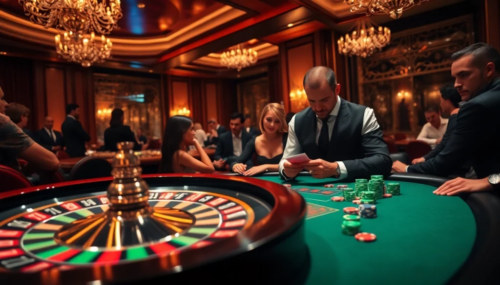 Intense poker action at a casino table featuring BDTK666, showcasing chips and excitement.