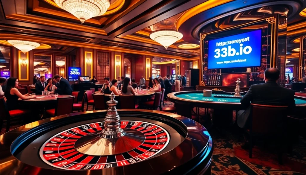 Engage in thrilling gameplay at 33BD, featuring a luxurious casino atmosphere and exciting games.