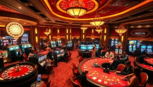 Experience the thrill of gameplay at OKFUN COM with vibrant casino tables and engaging players.