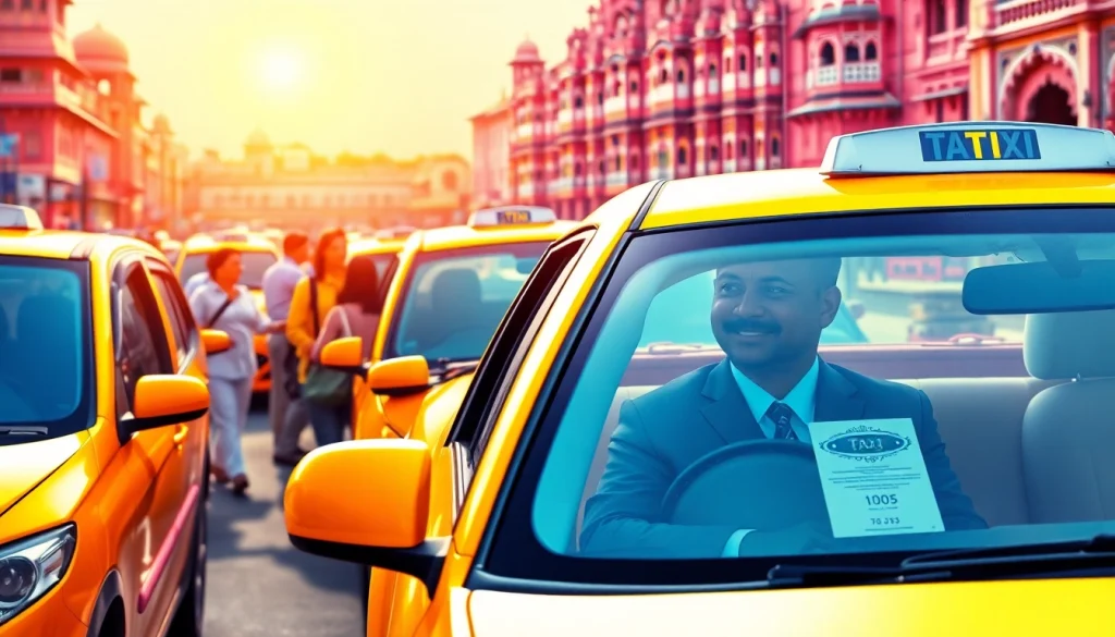 Jaipur Taxi Service at its best with clean, trusted vehicles and friendly drivers in a vibrant city setting.