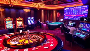 Experience immersive gaming with the 98win app, featuring cards, dice, and interactive casino elements.