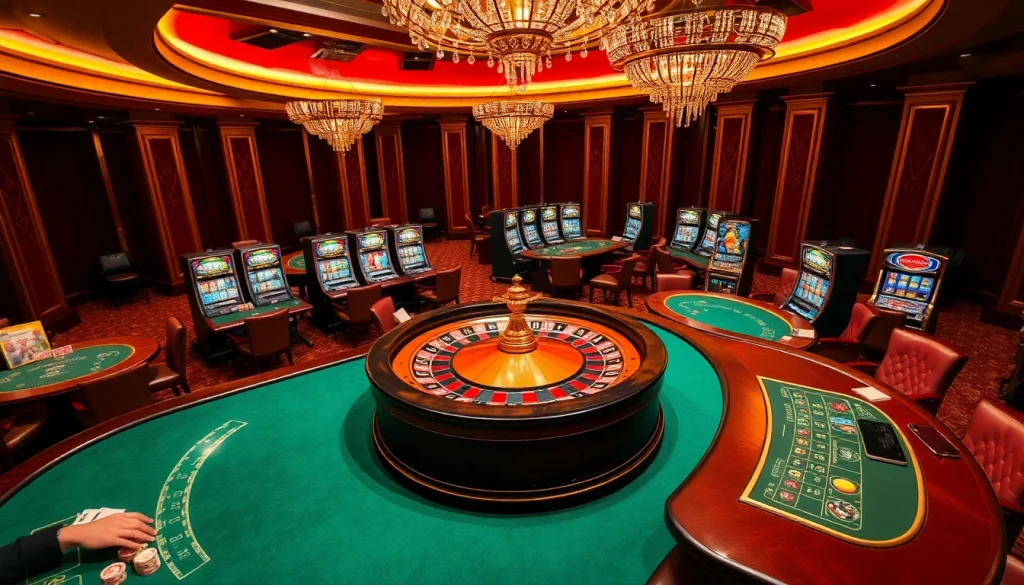 Experience the thrilling atmosphere of ww 88 casino with elegant gaming tables and vibrant slot machines.