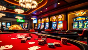 Engage in 바이낸스 회원가입 with thrilling casino action at a vibrant poker table showcasing chips and cards.