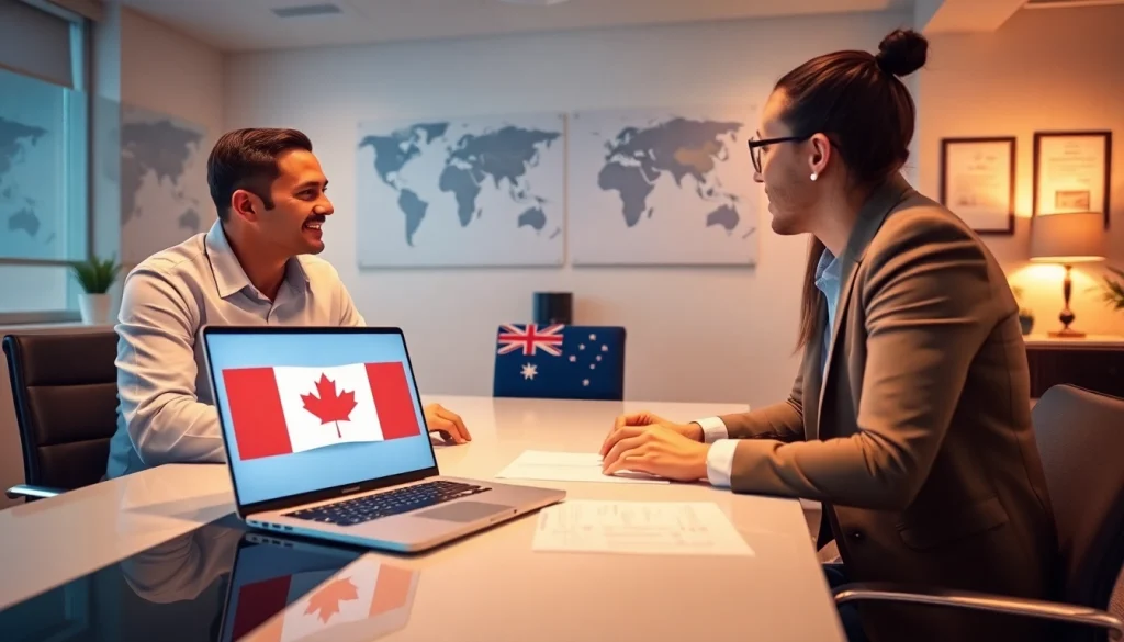 Professional consultation with a migration agent about canada visitor visa from australia.