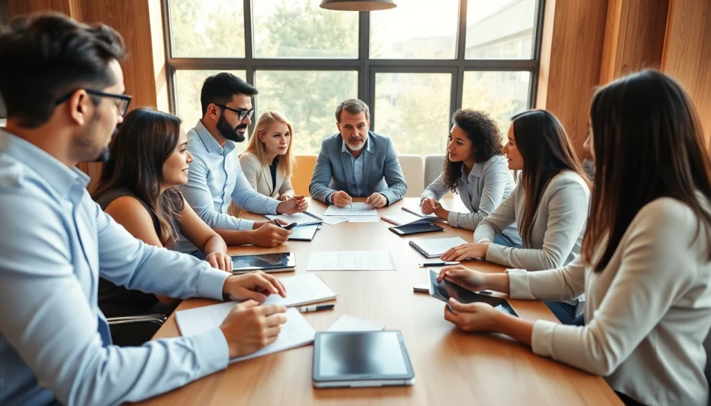 Group of founders sharing leadership insights during a collaborative session.