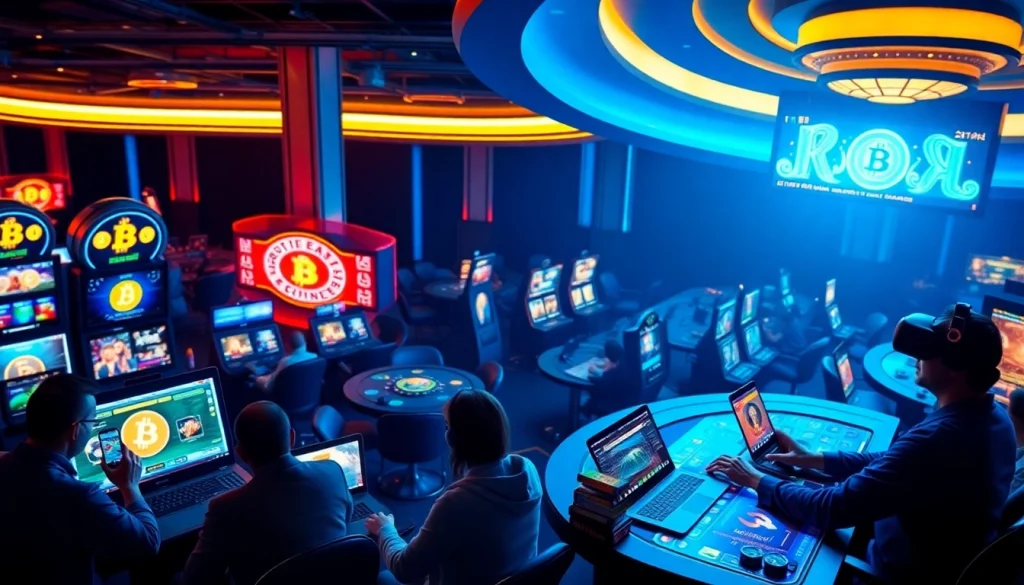 The best crypto casinos for 2025 offering exciting gameplay with Bitcoin and Ethereum symbols.