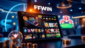 FFWIN online betting platform interface showcasing diverse games and user engagement.